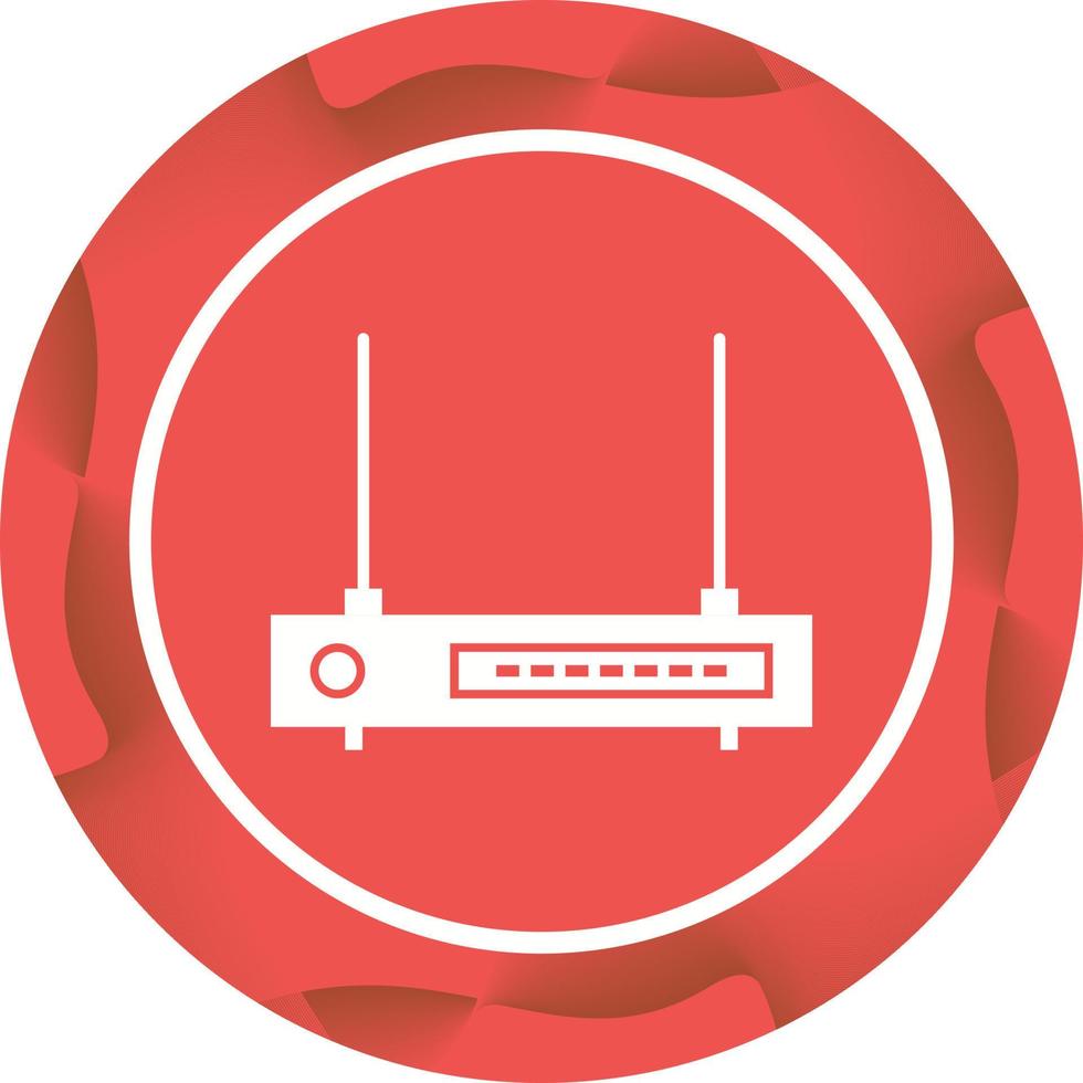 Unique Wifi Router Vector Glyph Icon