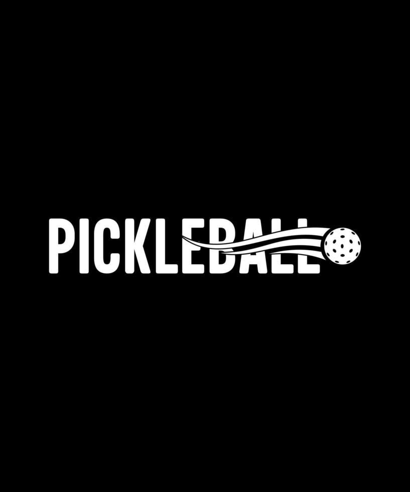 diseño de camiseta de vector de ilustración de pickleball