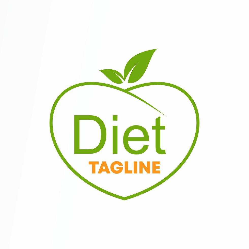 Simple letter writing DIET font with leaf and love image graphic icon logo design abstract concept vector stock. can be used as a corporate identity related to slimming and vegetarian or vegan