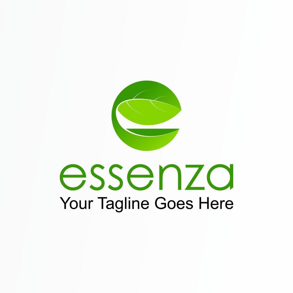 Simple Letter or word E font with leaf and pot shape image graphic icon logo design abstract concept vector stock. Can be used as a symbol related to initial or nature