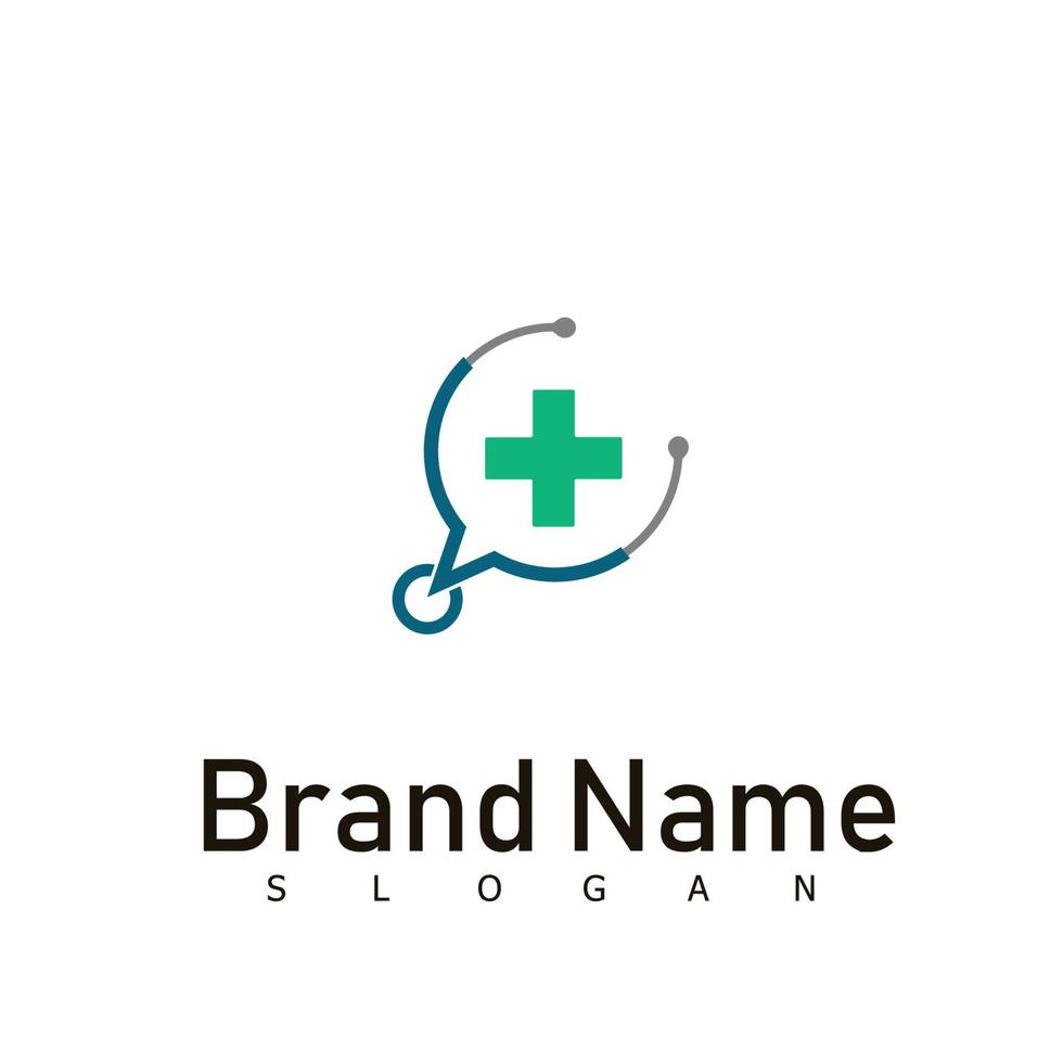 stetoskop health consultation logo doctor vector