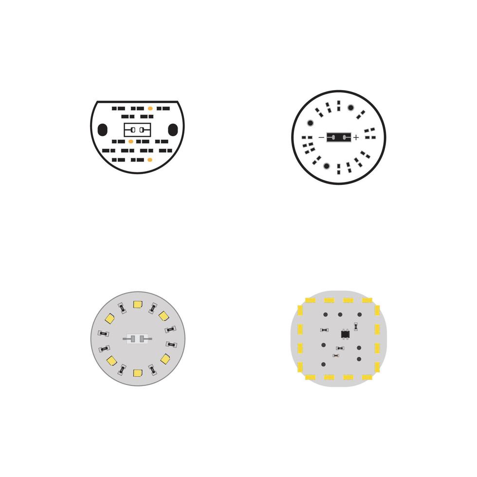 PCB Printed Circuit Board design logo vector template