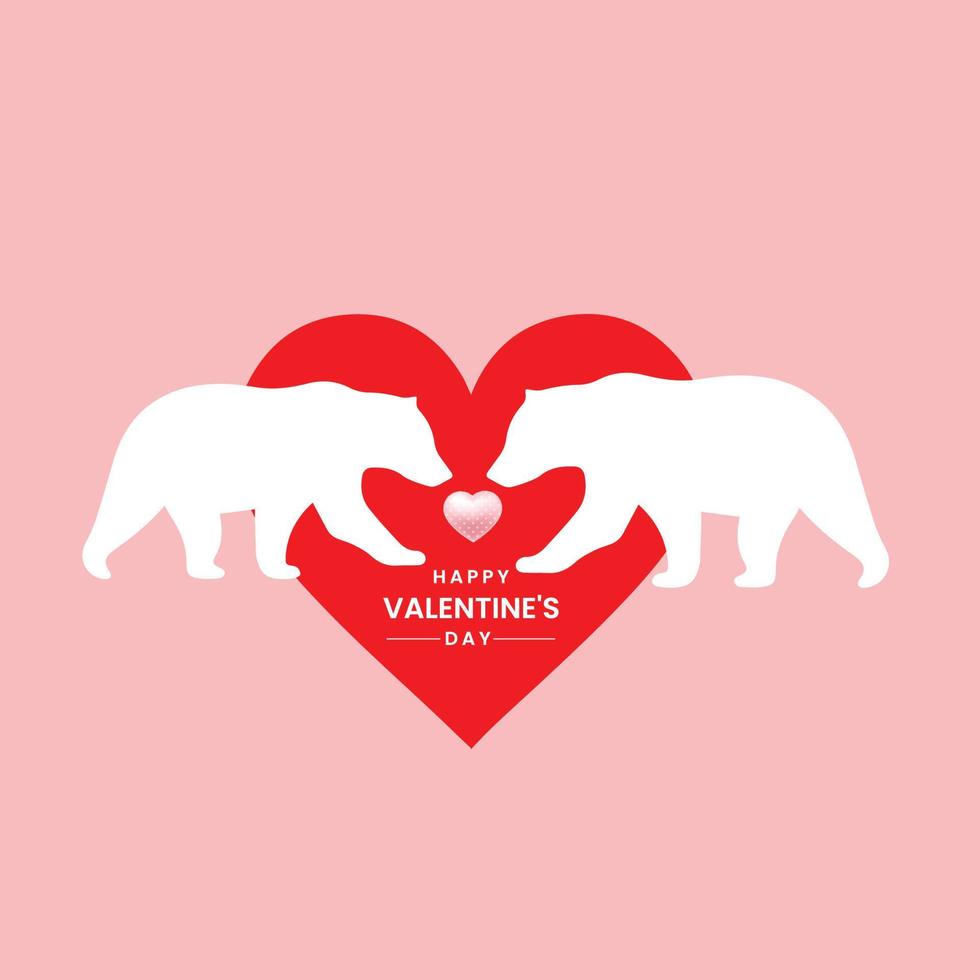 texto de saludo de feliz día de san valentín con elemento flotante de globo de corazón para el diseño romántico del día de san valentín. ilustración vectorial vector