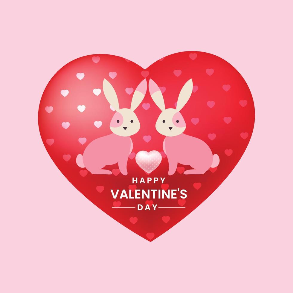 Happy valentines day love hearts  Free Vector
