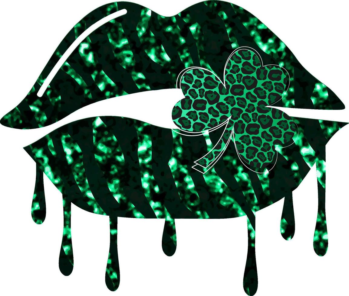 Lucky Lips Happy St Patrick Day vector