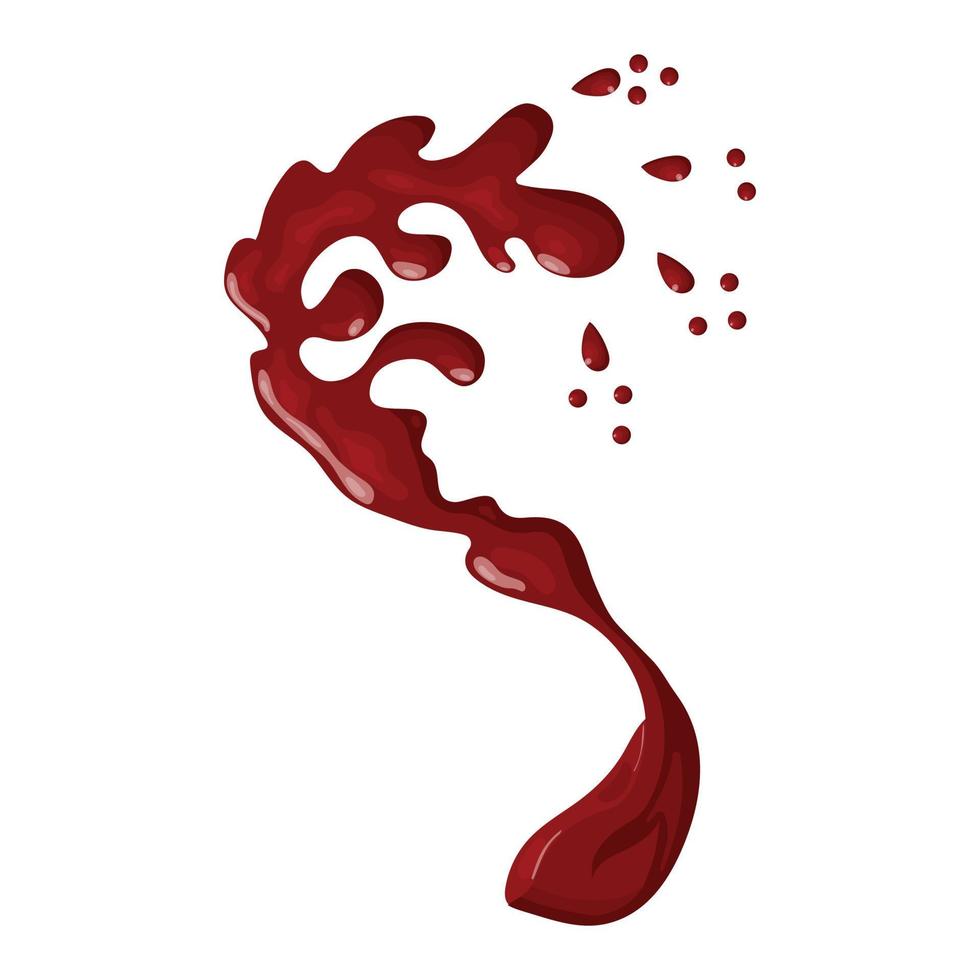 Splash of red wine.Vector illustration isolated on white background. vector