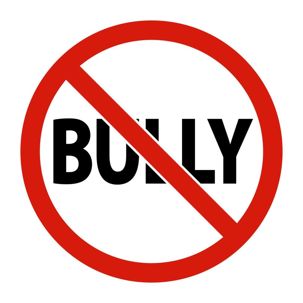 Bullying Sign, No Bully vector