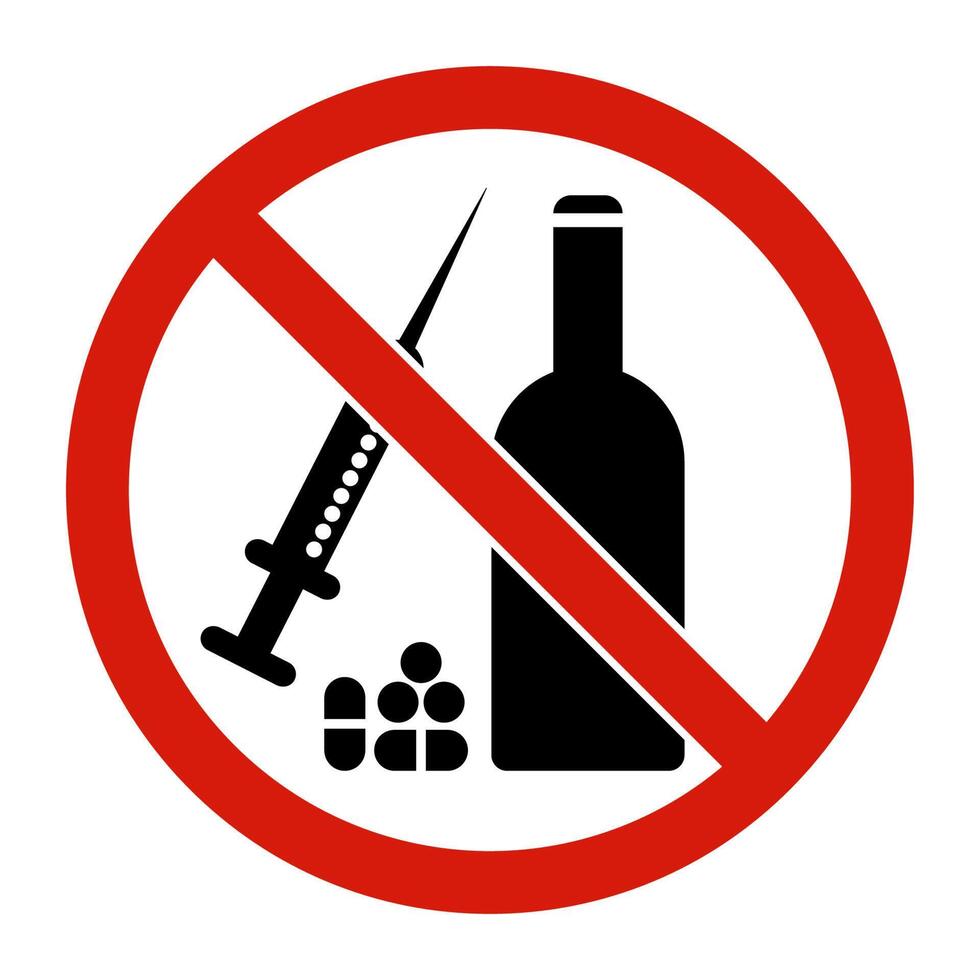 Notice Sign Drug Free Zone vector