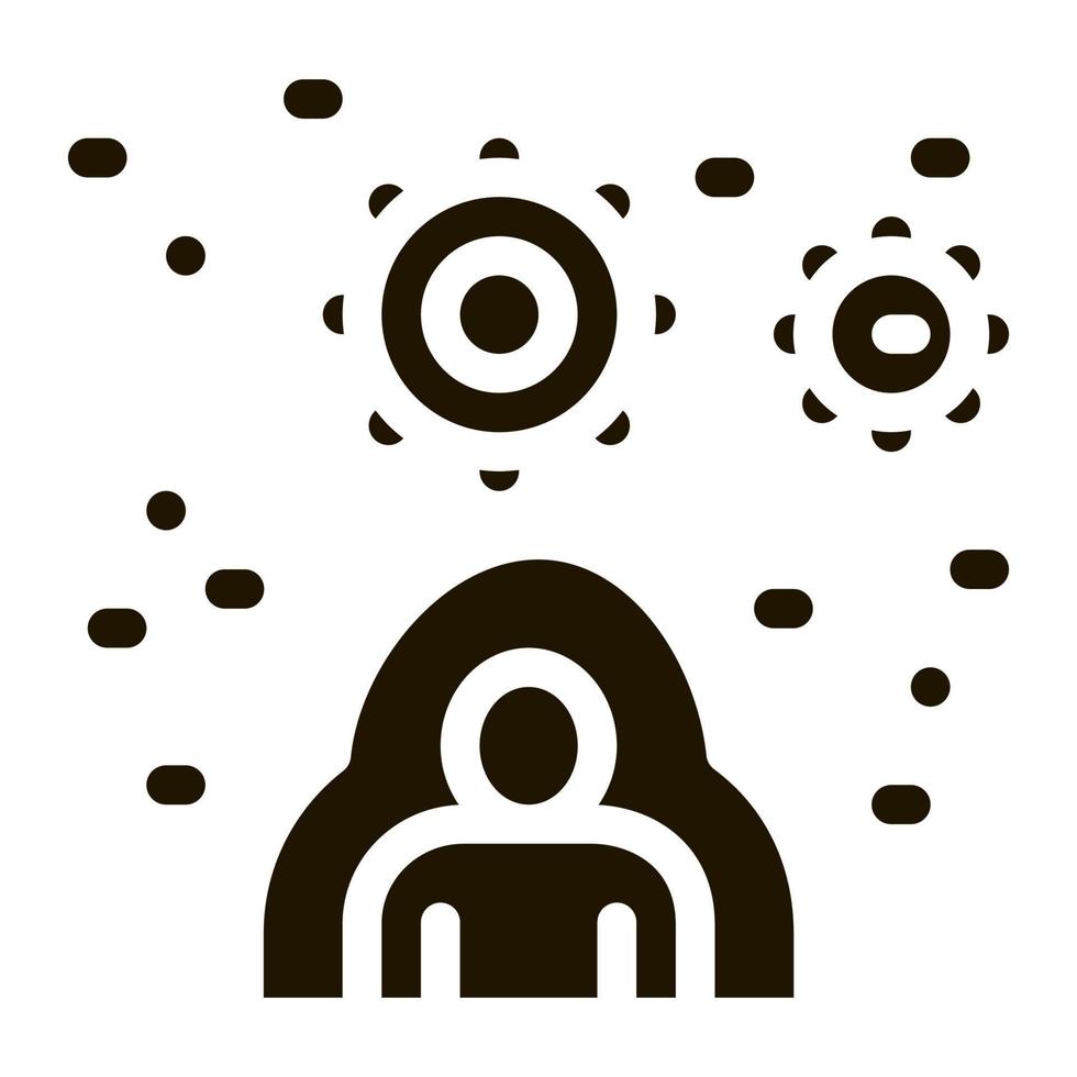 inmunidad protección humana contra virus dañinos icono vector glifo ilustración