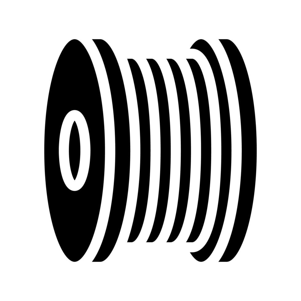bobbin fiber icon vector glyph illustration
