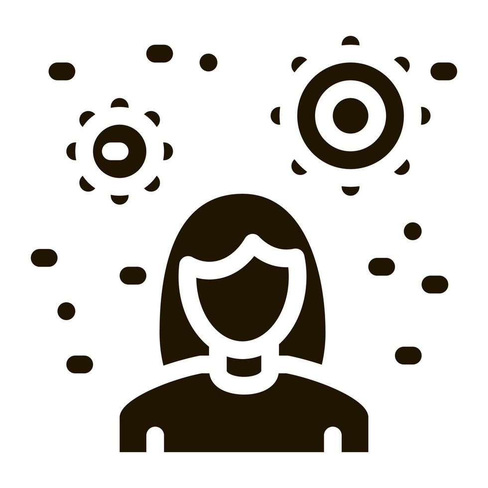 female virus carrier icon Vector Glyph Illustration
