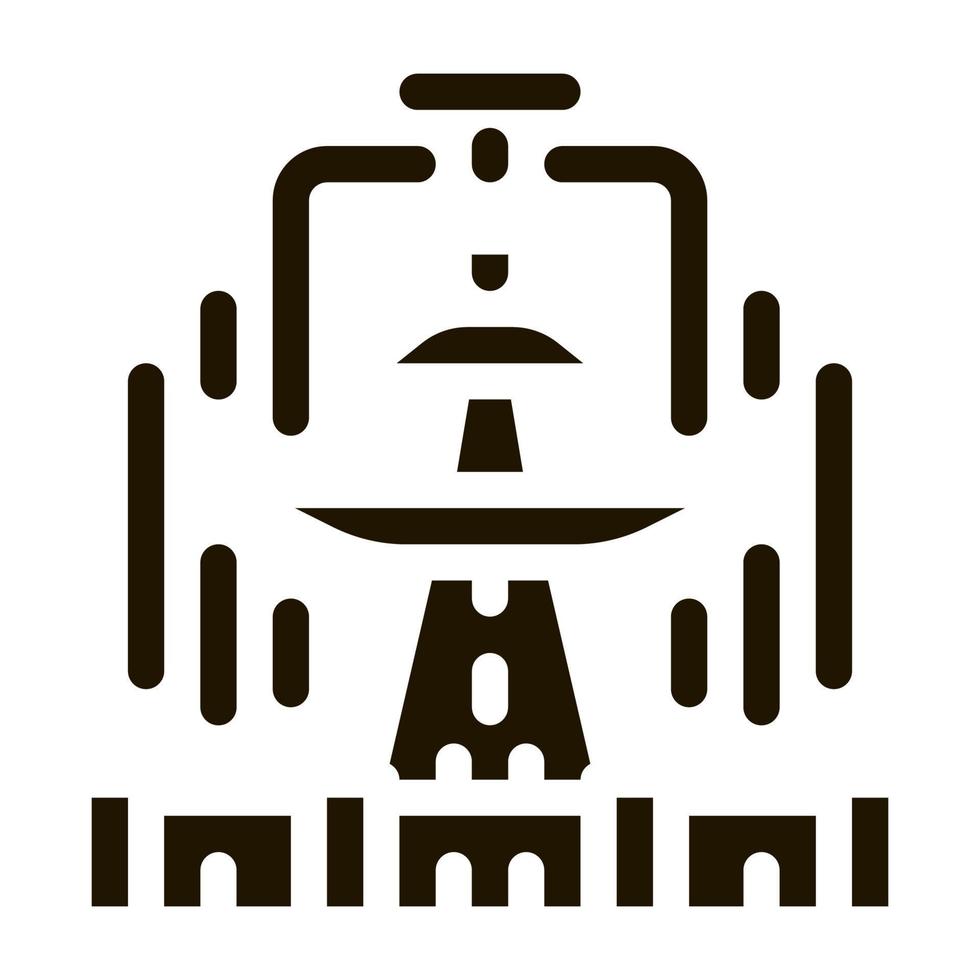 viewing fountain icon Vector Glyph Illustration