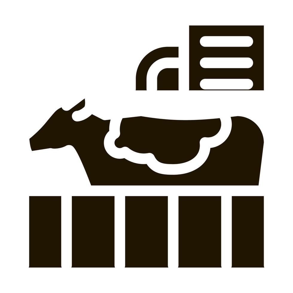 cow check icon Vector Glyph Illustration