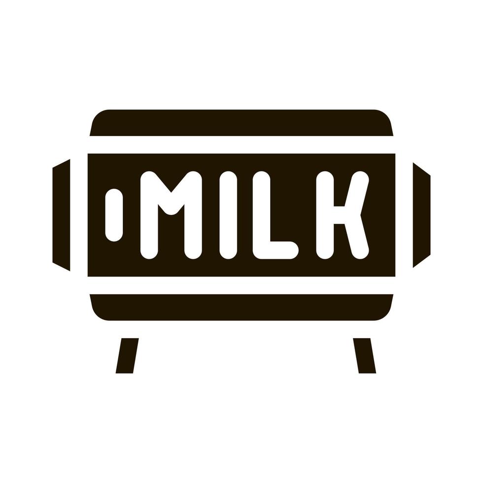 amount of milk in tank icon Vector Glyph Illustration