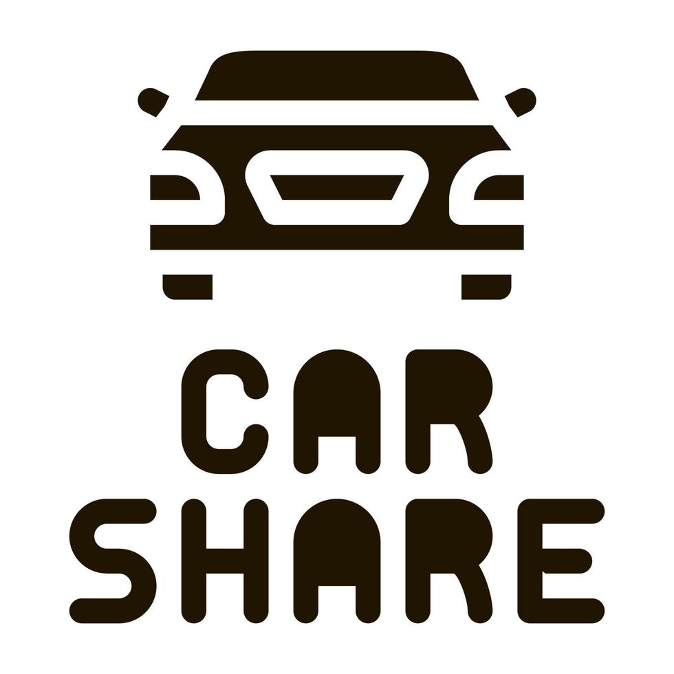 coche compartir icono vector glifo ilustración