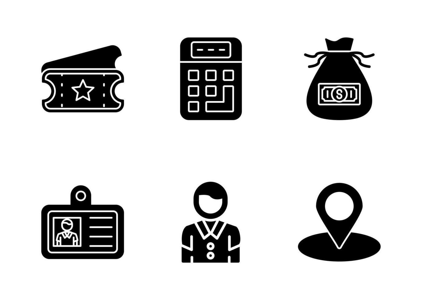 Unique Vector Glyph icon Set