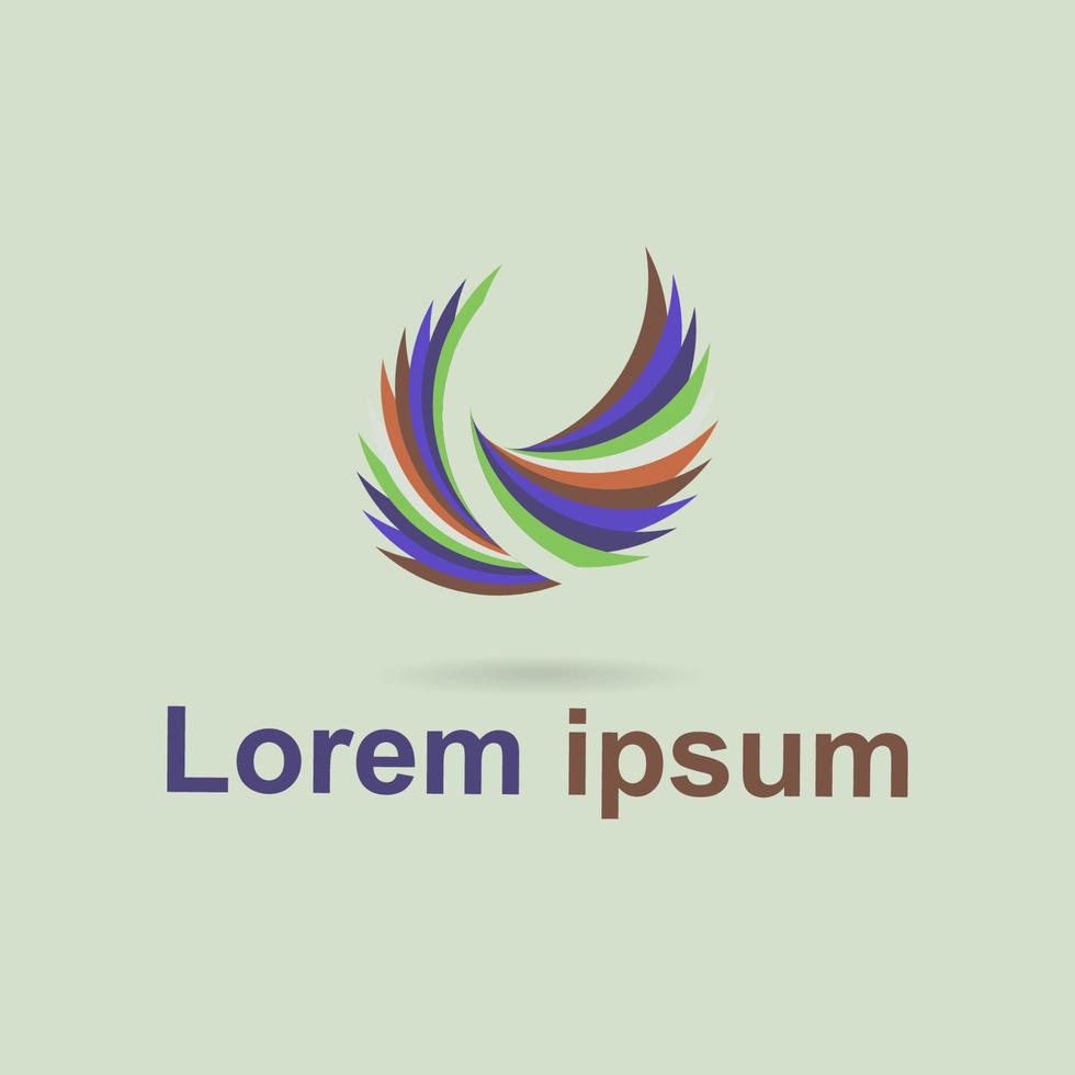 Simple wing logo design. Eps 10 vector