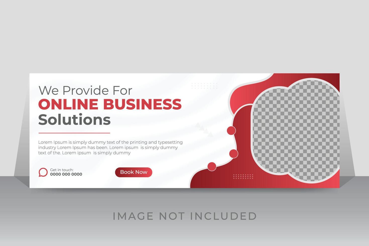 Corporate business timeline cover page or web ads banner design template vector