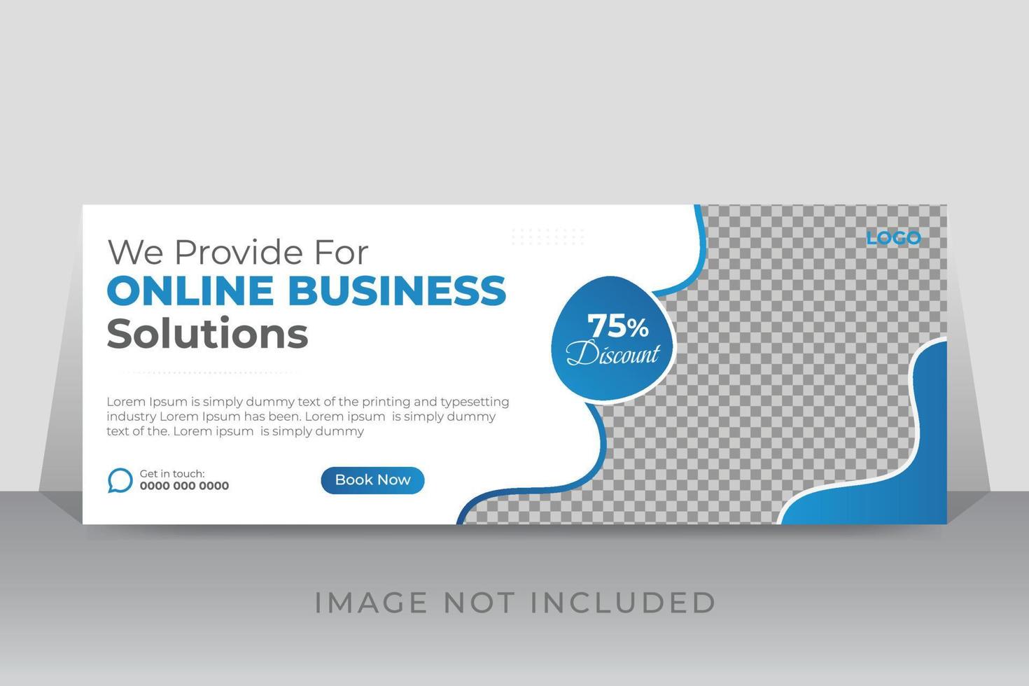 Corporate business timeline cover page or web ads banner design template vector