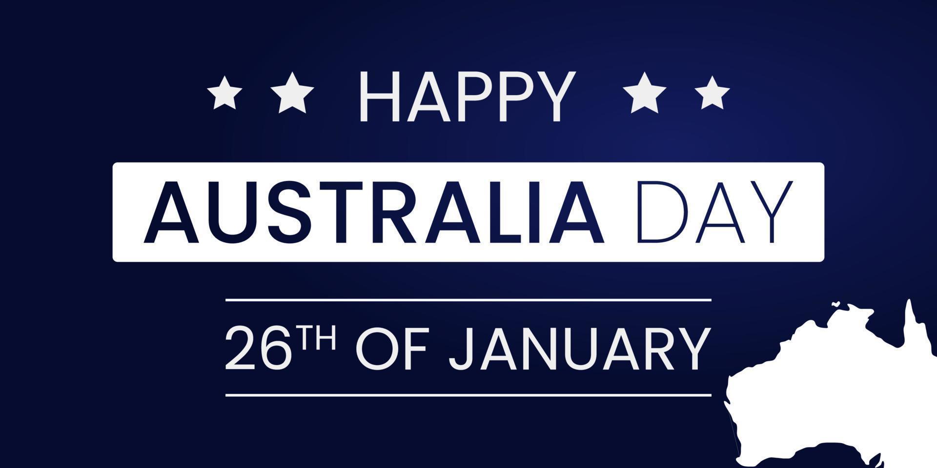 26 January Happy Australia Day. City Background and Flag Illustration and Vector Elements National Concept Greeting Card, Poster or Web Banner Design. EPS 10.