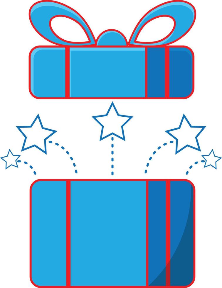 caja de regalo sorpresa vector