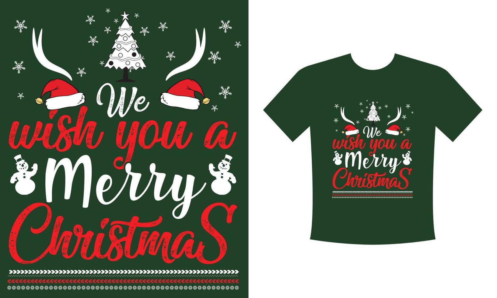 Christmas T-shirt design vector