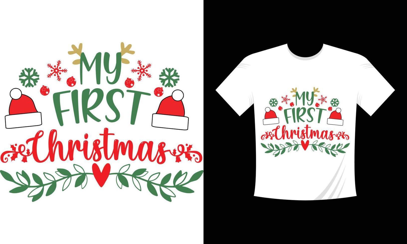 Christmas T-shirt design vector