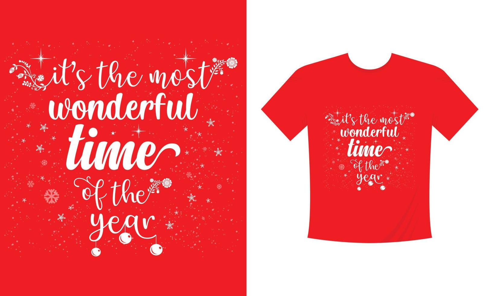 Christmas T-shirt design vector