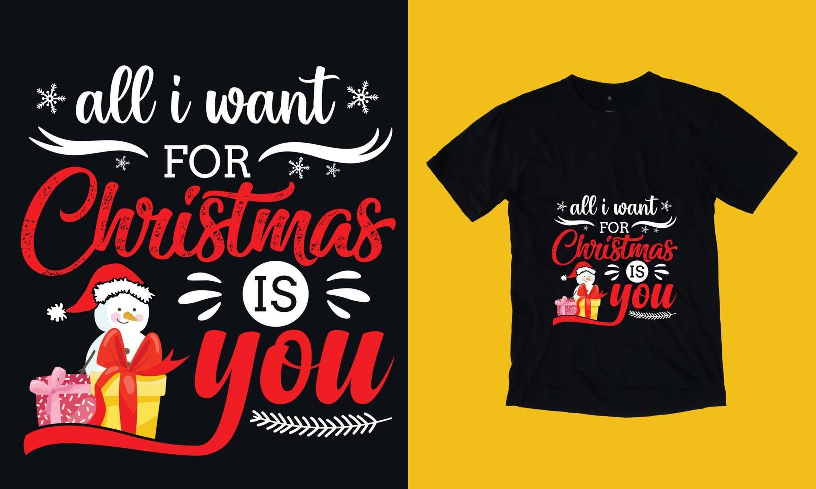 Christmas T-shirt design vector