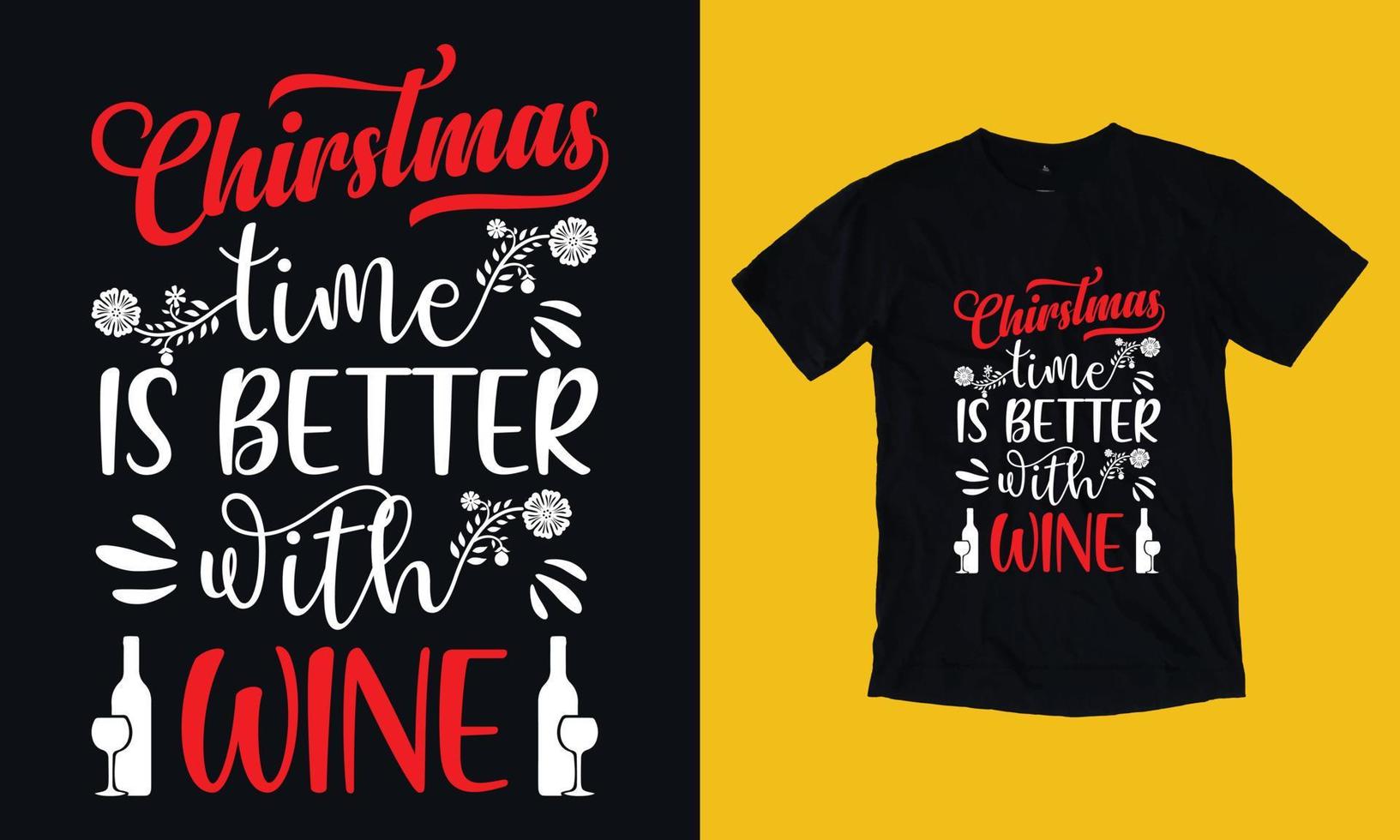 Christmas T-shirt design vector