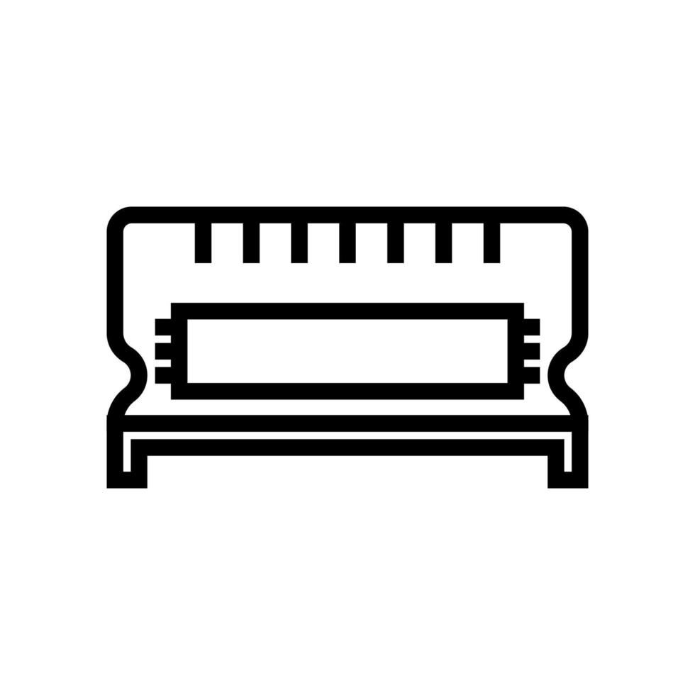 RAM memory line icon isolated on white background. Black flat thin icon on modern outline style. Linear symbol and editable stroke. Simple and pixel perfect stroke vector illustration