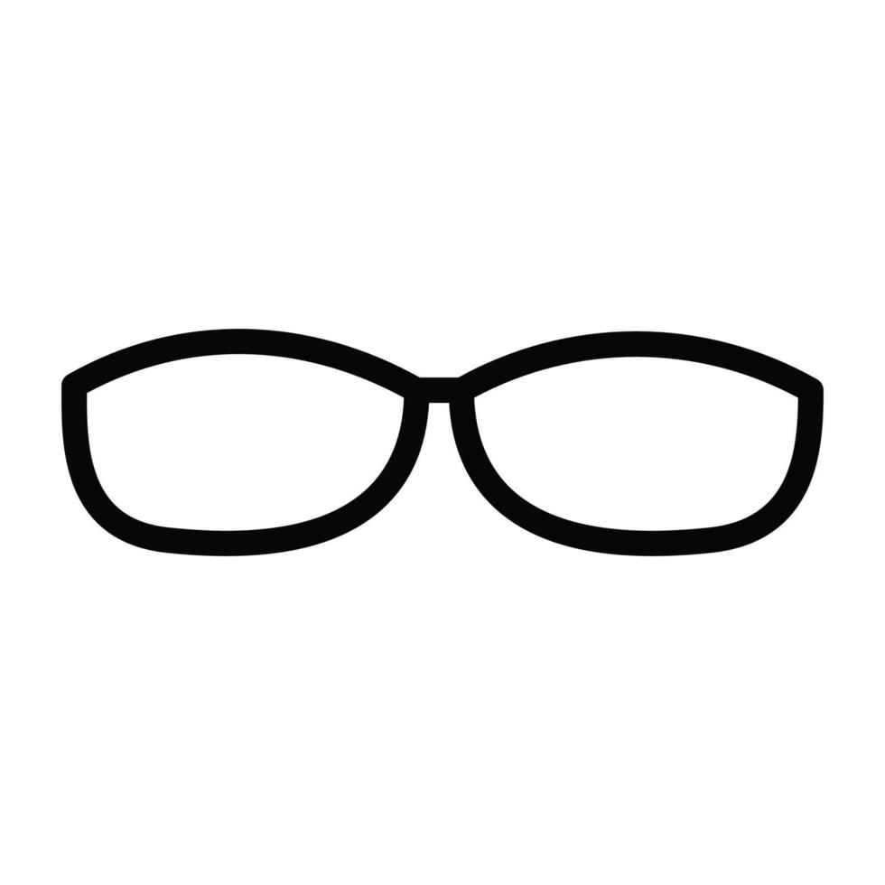 icono de línea de gafas aislado sobre fondo blanco. icono negro plano y delgado en el estilo de contorno moderno. símbolo lineal y trazo editable. ilustración de vector de trazo simple y perfecto de píxeles.