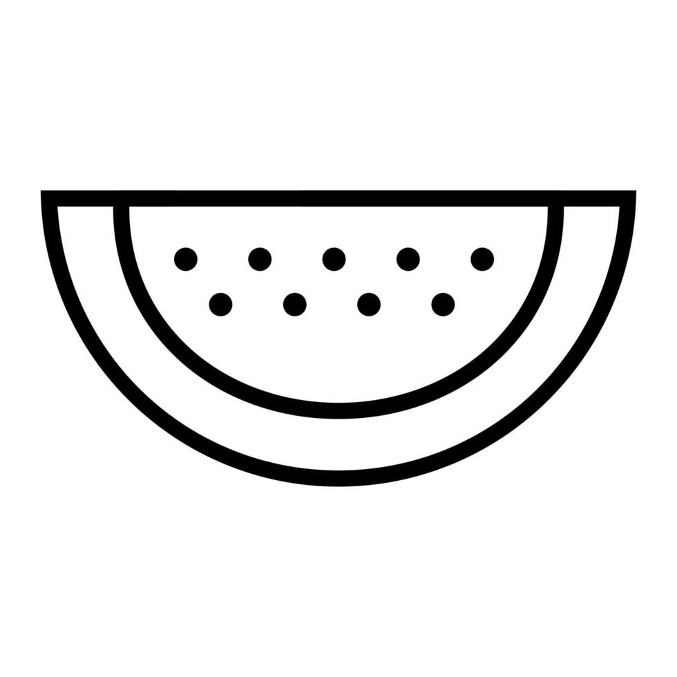 Watermelon line icon isolated on white background. Black flat thin icon on modern outline style. Linear symbol and editable stroke. Simple and pixel perfect stroke vector illustration.