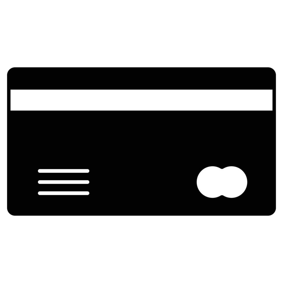 Credit Card Business Solid Black  Icon vector