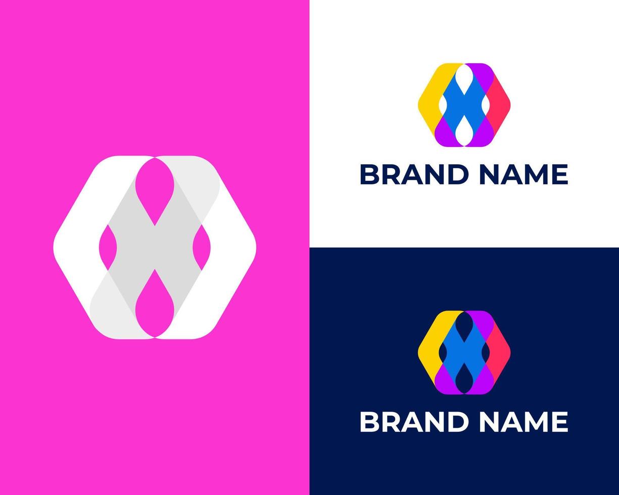 OX modern company linked letter logo vector