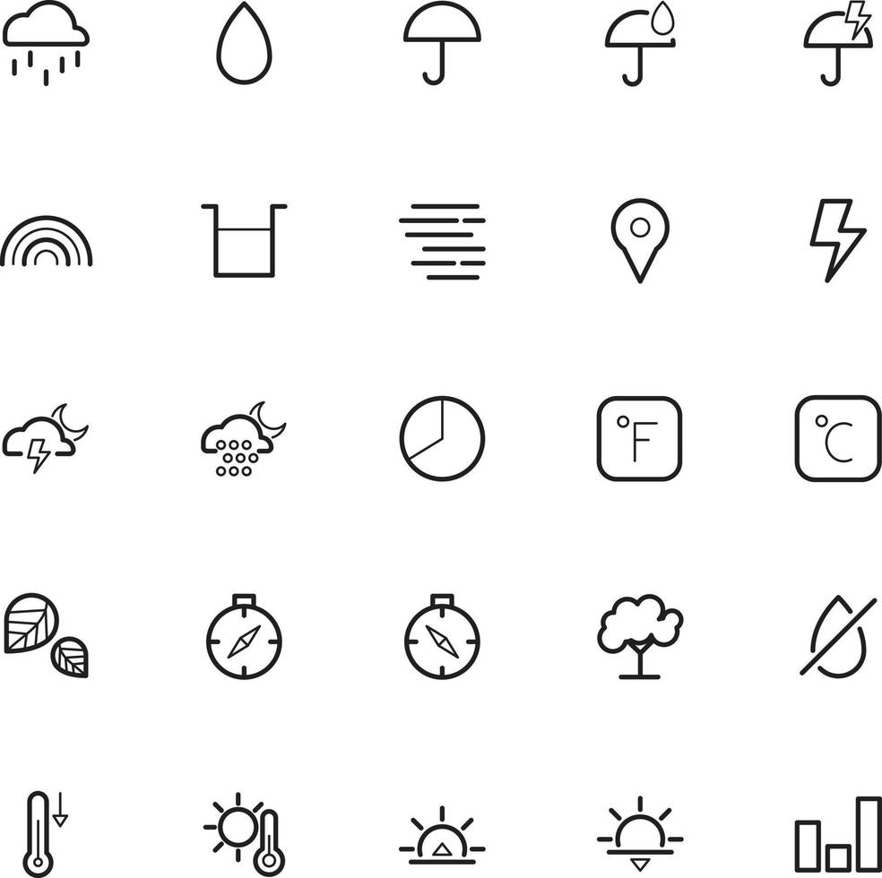Vector mini icons with transparent background