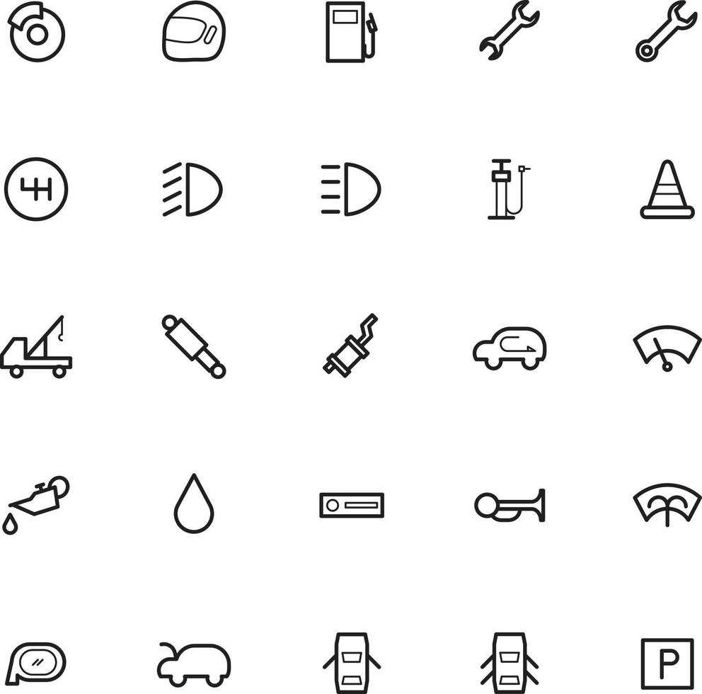 Vector mini icons with transparent background