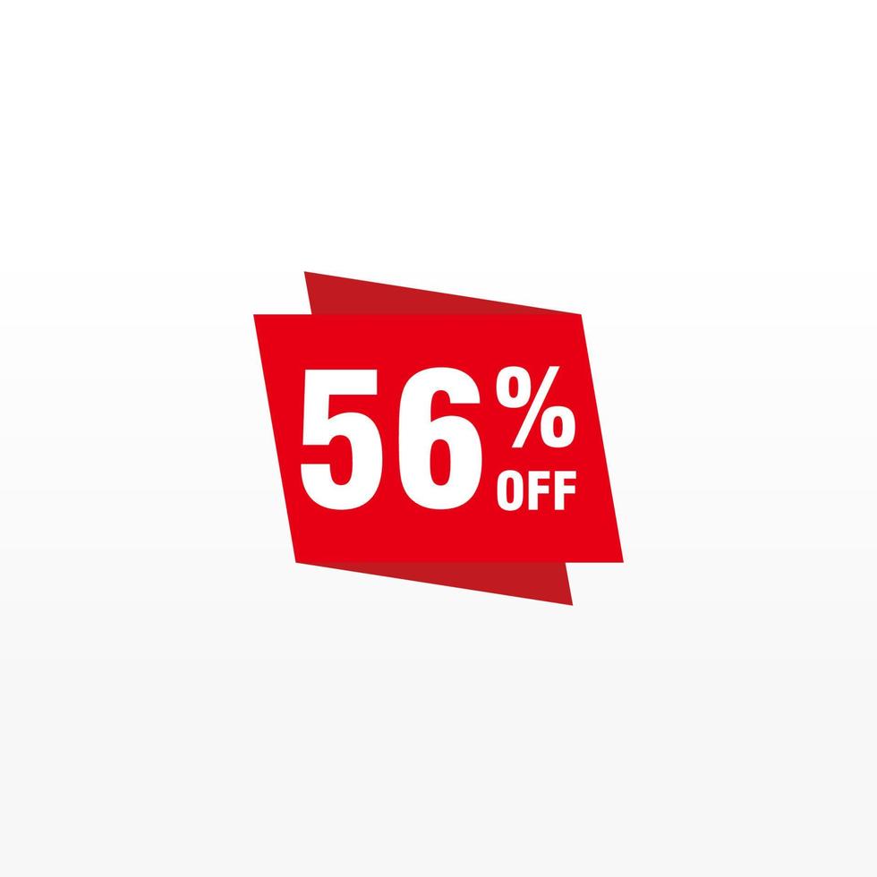 56 discount, Sales Vector badges for Labels, , Stickers, Banners, Tags, Web Stickers, New offer. Discount origami sign banner.