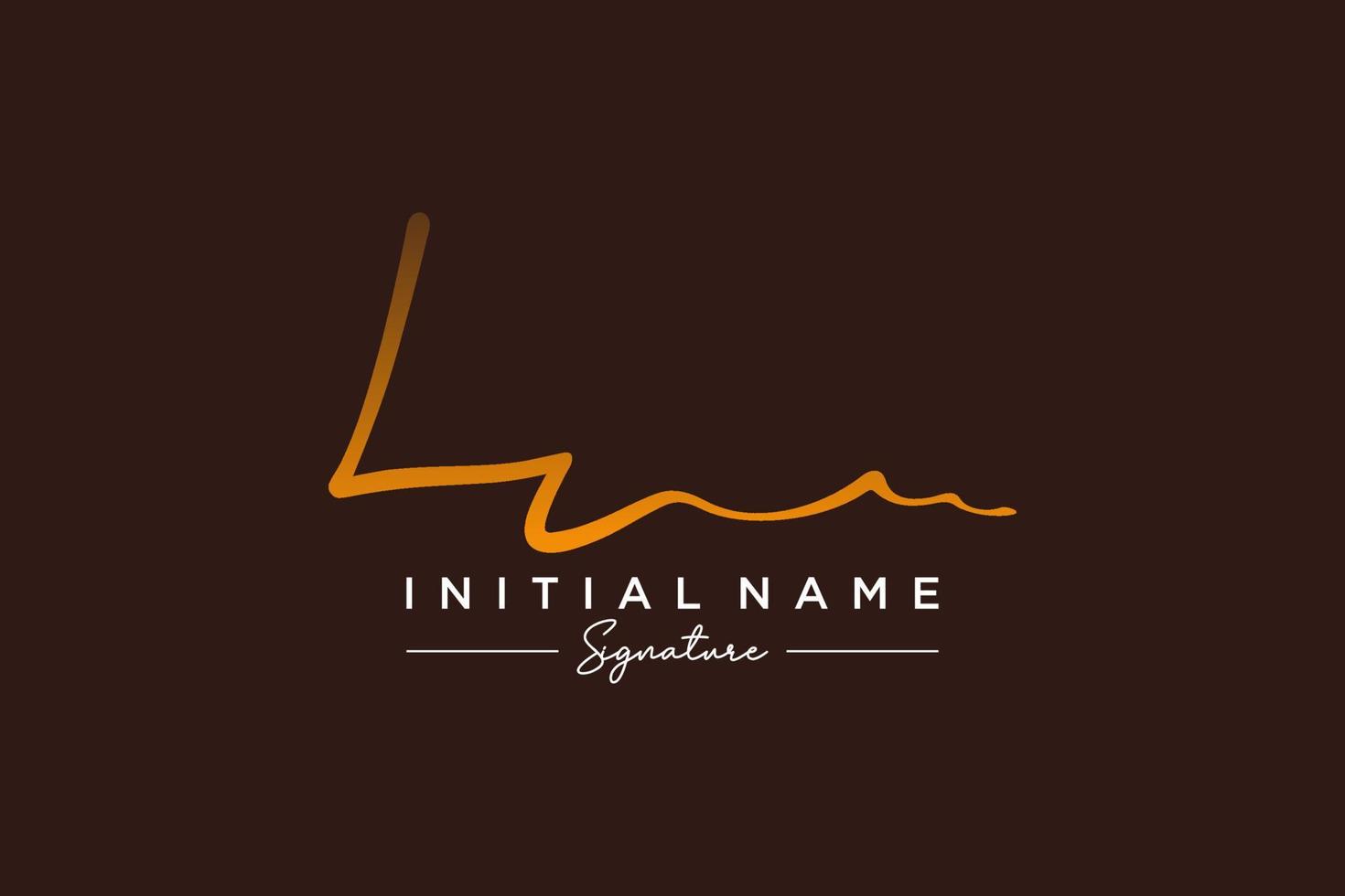 vector de plantilla de logotipo de firma inicial lr. ilustración de vector de letras de caligrafía dibujada a mano.
