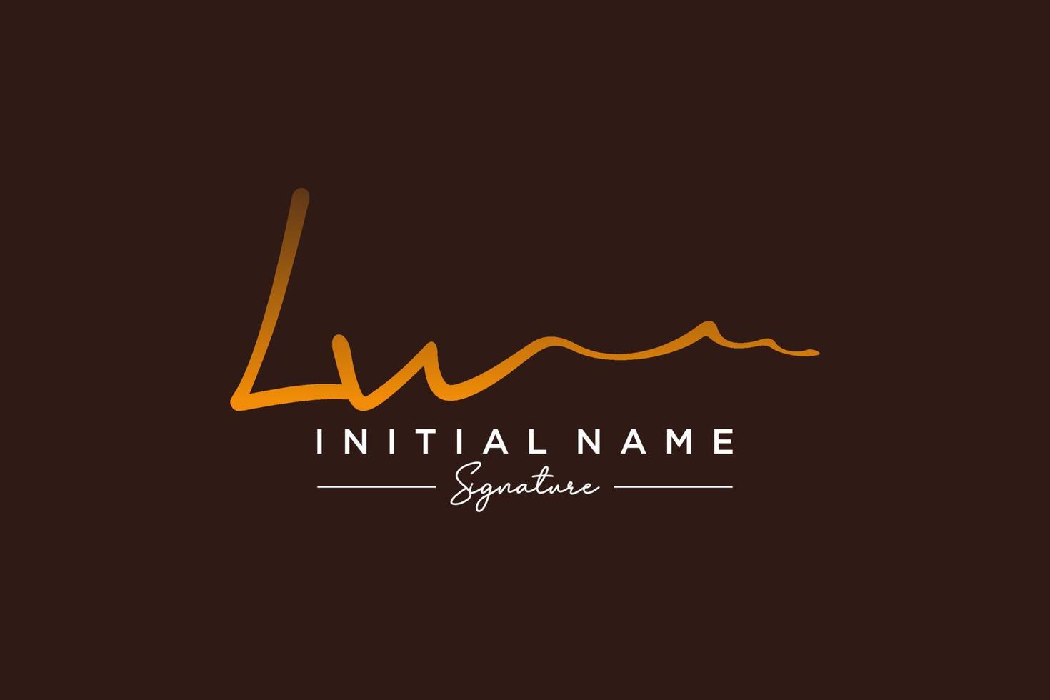 Initial LW signature logo template vector. Hand drawn Calligraphy lettering Vector illustration.