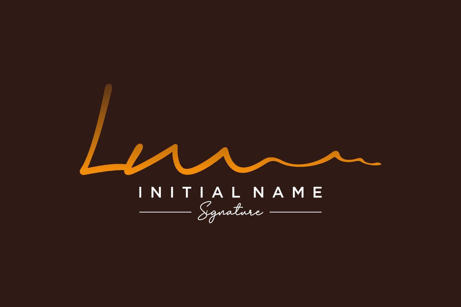 Initial LM signature logo template vector. Hand drawn Calligraphy lettering Vector illustration.