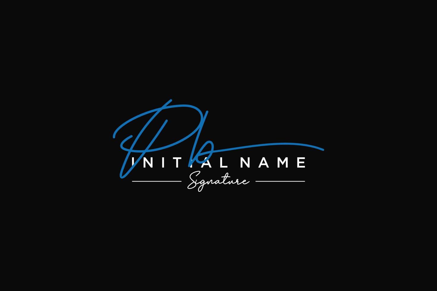 Initial PB signature logo template vector. Hand drawn Calligraphy lettering Vector illustration.