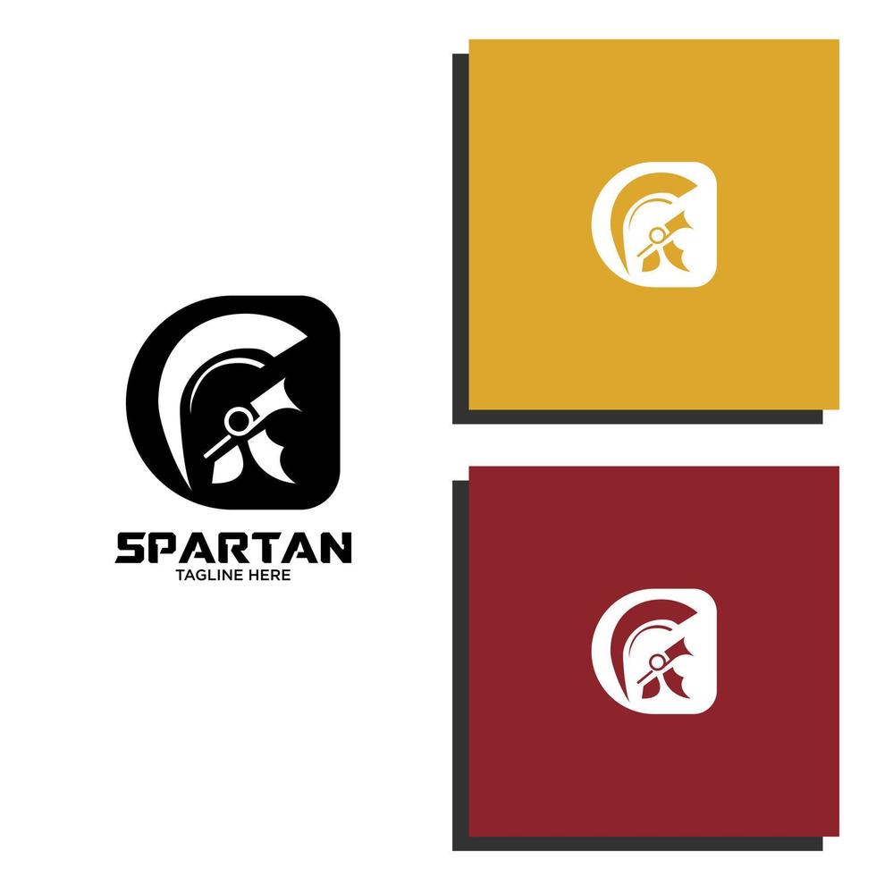 Spartan warrior symbol shield and helmet, coat of arms. Spartan helmet logo, vector illustration of spartan shield and helmet, Spartan Roman Helmet Armor Warrior logo design inspiration