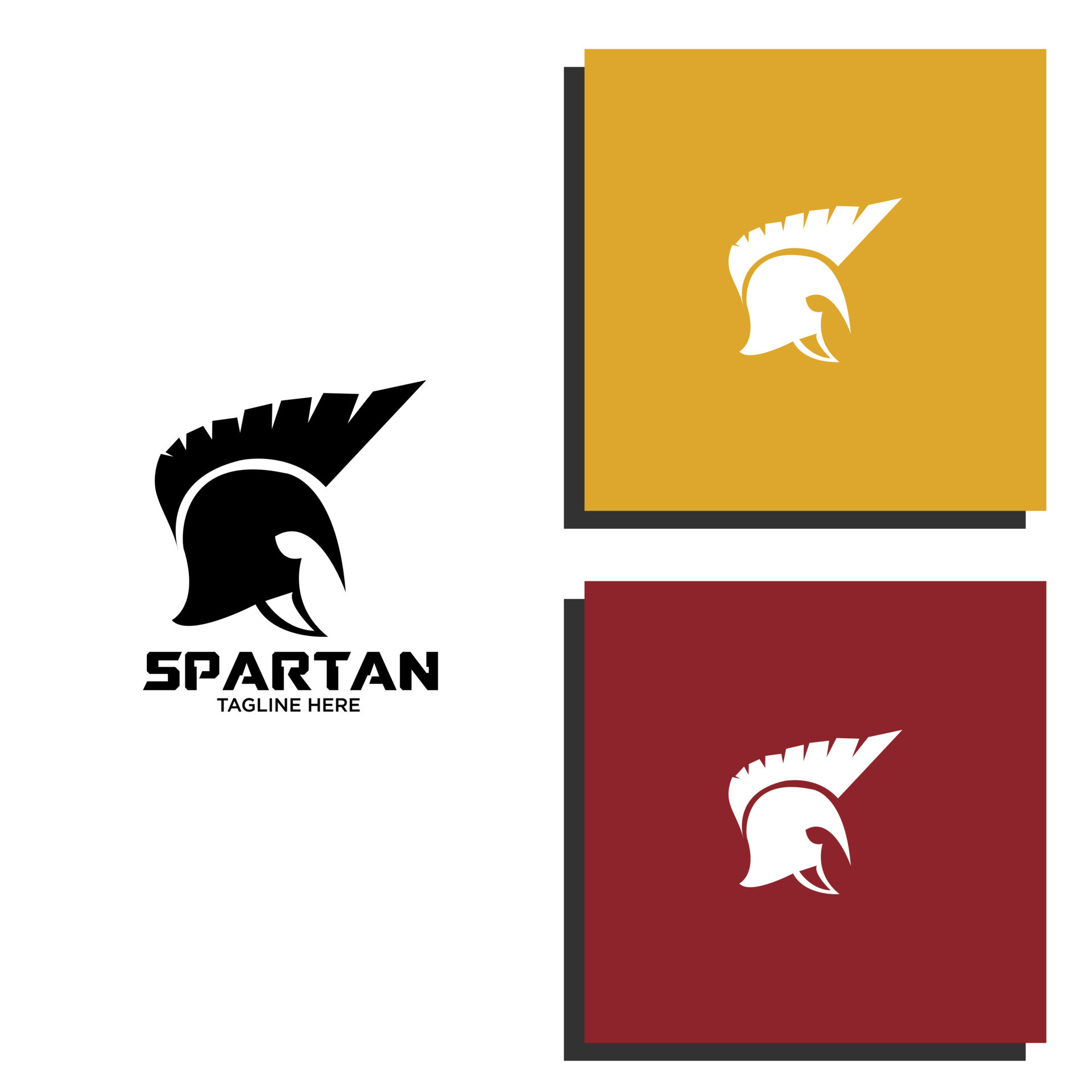 Spartan warrior symbol shield and helmet, coat of arms. Spartan helmet