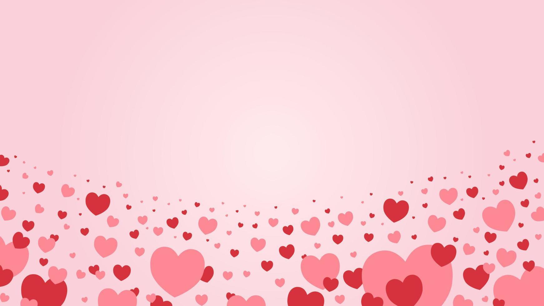 valentine design background with heart love shape on bottom vector illustrations EPS10