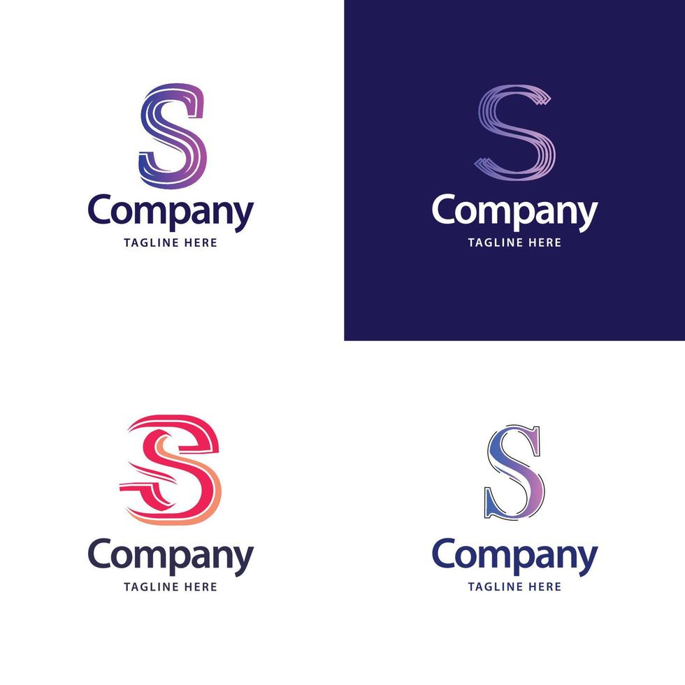 Letter S Big Logo Pack Design Creative Modern logos design for your business vector