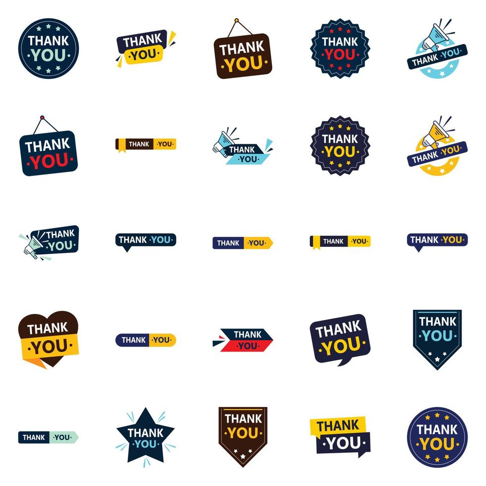 25 Fresh Vector Icons to express your gratitude in a lively way