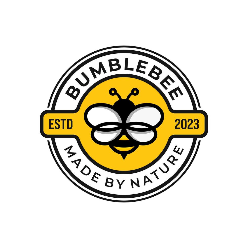 Creative Bee Logo Design Vector Template