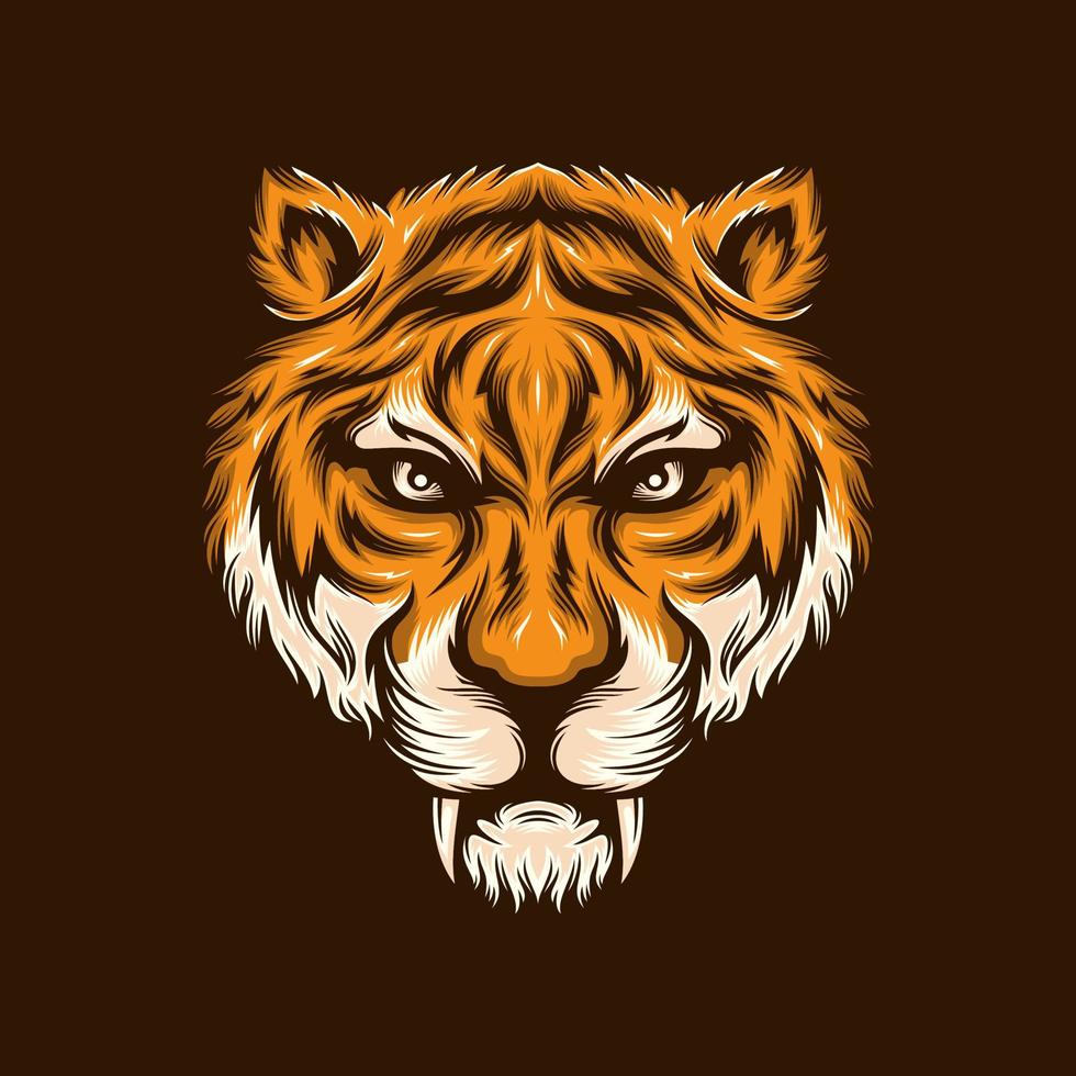 Tiger mascot logo design vector illustration