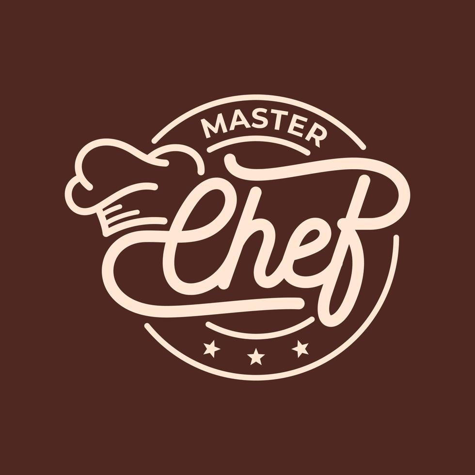 kitchen chef vintage design logo vector template